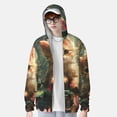 thumbnail image 2 of Fotbe Cute Kitten Water Lilies Chaqueta con Protección Solar UPF 50+ para Hombre y Mujer, Camisa con Capucha y Bolsillos-Small, 2 of 7