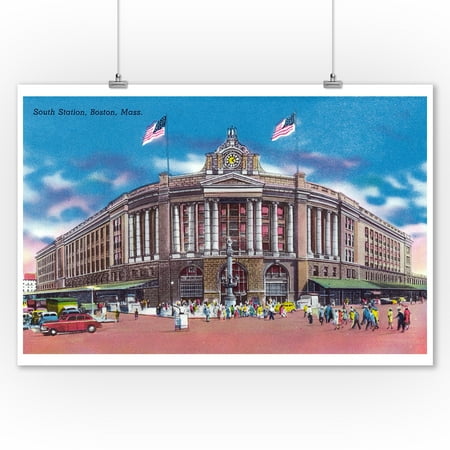 Bostons Custom House - Boston, Massachusetts - Exterior View of US Custom House (9x12 Art Print, Wall Decor Travel Poster)