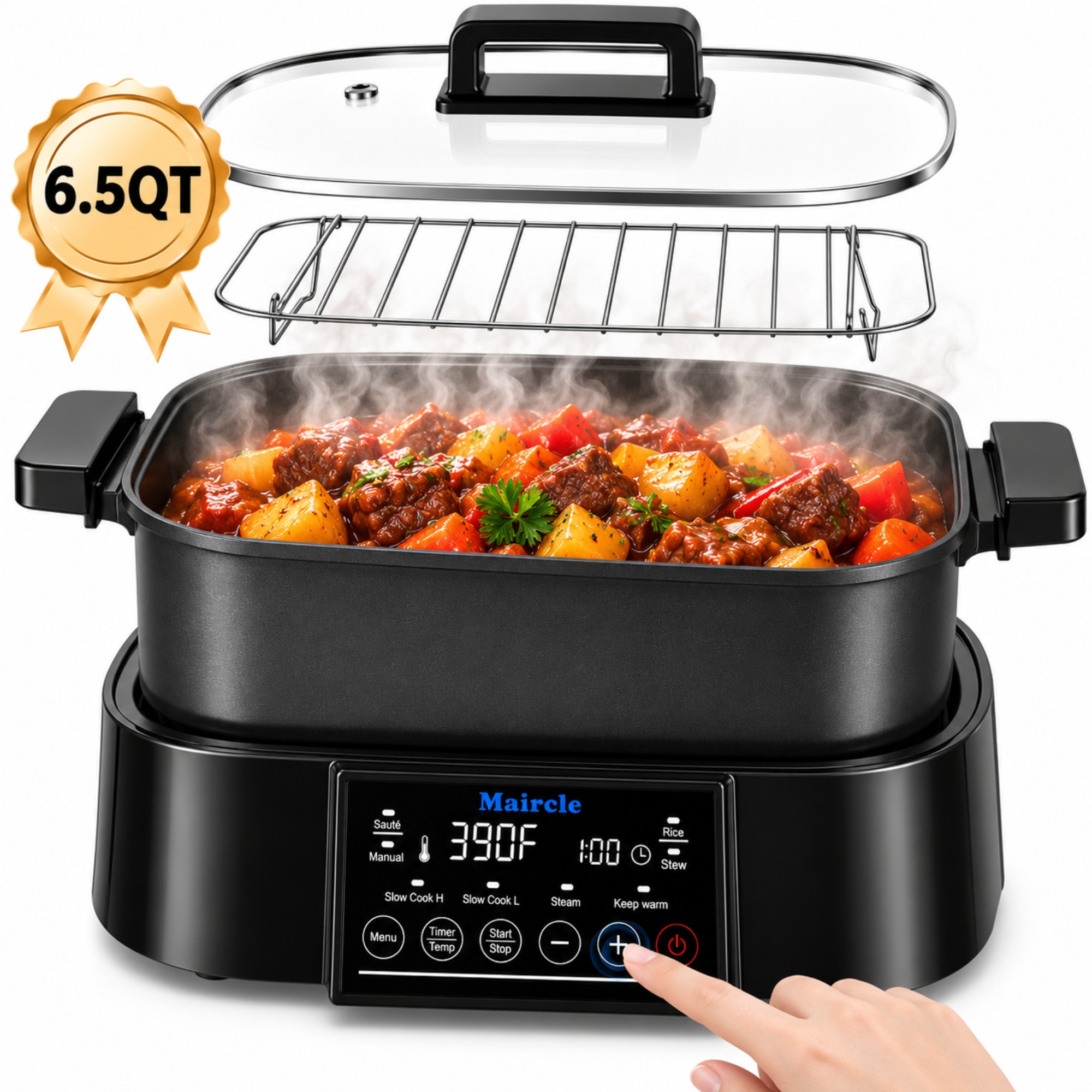 Maircle 6.5-Quart Digital Programmable Slow Cooker photo 1