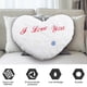 thumbnail image 2 of KAKOWELY Almohada en forma de corazón, almohada única y brillante en forma de corazón, almohada de peluche en forma de corazón, 2 of 5