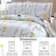 Jessy Home Twin Quilts Yellow Floral Bedding Set Flower Bedspread Microfiber Coverlet