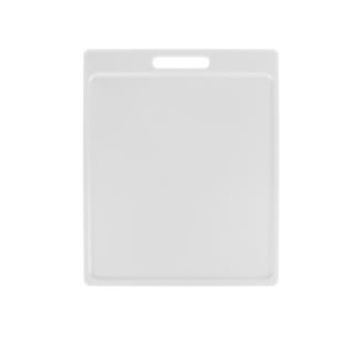 White Cutting Board with Handle - 17 x 11 x 1/2