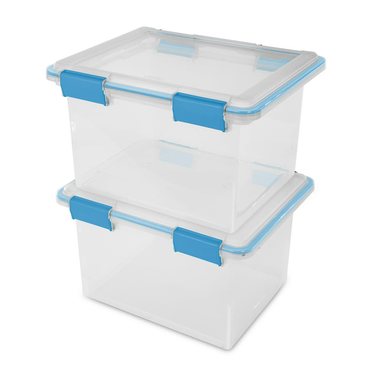 SINGLE - 7 Litre Crystal Plastic Storage Box with Lid - Home
