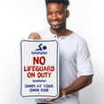 thumbnail image 2 of No Lifeguard On Duty Swim at Your Own Risk Sign, Pool Sign,, 2 of 8