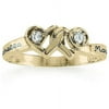 Personalized Family Jewelry Couple's Loving Promise Ring with Diamonds available in 10kt and 14kt Yellow and White Gold