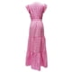 thumbnail image 5 of VISgogo Vestido largo de playa de verano para mujer, manga con volantes, cuello en V, bohemio, floral, línea A VISgogo  moda, 5 of 6