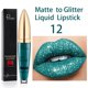 thumbnail image 1 of JM Lápiz labial brillante de diamante a prueba de agua 18 colores Lápiz labial líquido brillante mate Cosméticos de lápiz labial de perla de diamante, verde JM, 1 of 2