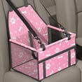 thumbnail image 4 of Bolsa de asiento de coche plegable gato perro asiento elevador hamaca cojín Pet Protector (rosa), 4 of 5
