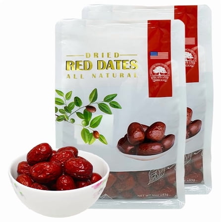 2 Pound DABC OAK LAND Premium Jujube Red Dates, 100% Natural Red Date (Hong Zao) High Vitamins, High Nutrition, Health Snack, Selected Dried Fruit