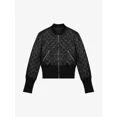 thumbnail image 2 of Abez Women's Black Quilted 100% Real Lambskin Bomber Biker Leather Racer Jacket Party Wear Jacket, 2 of 2
