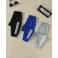thumbnail image 5 of Toddler Boys Clothes Boys Pants Toddler Kids Boys Sweatpants 3 Pack Elastic Waist Joggers Athletic Pants 3T 4T 5T Size 6 7 Black Blue Gray, 5 of 7