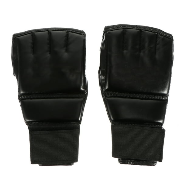 1 par de guantes de boxeo Entrenamiento de guantes de combate Guantes de boxeo de medio dedo