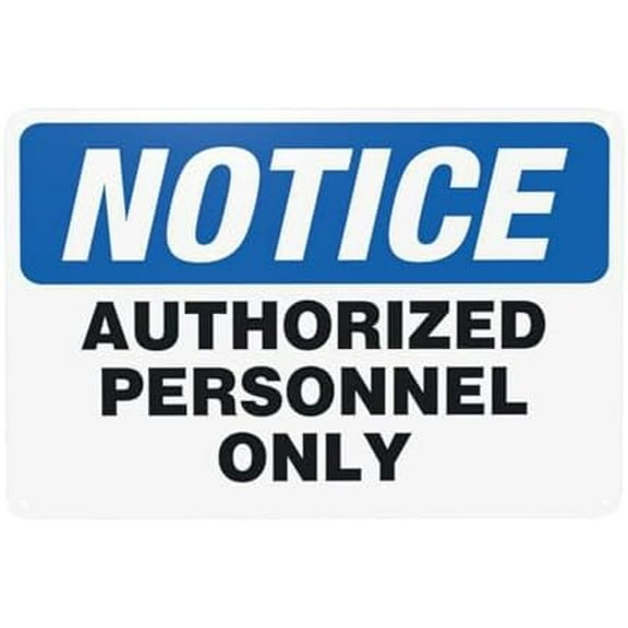Authorized Personnel Only Warning Sign, Do Not Enter Security Metal Signs for Home Busines Outdoor Indoor Road Yard Garage Street Wall Caution Decor 12 x 8 Inches