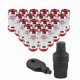 thumbnail image 2 of Tuercas de rueda para carreras de coches M12 X P1.5 para la mayoría de las ruedas del mercado de accesorios (rojo), 2 of 15