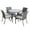 Gray/Light Gray, variant on GDF Studio Jeremy Outdoor Wicker 5 Piece Dining Set with Cushion, Gray and Light Gray