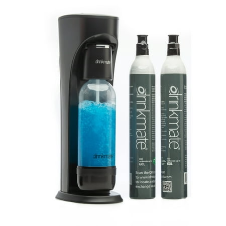 

Drinkmate Sparkling Water and Soda Maker Carbonates Any Drink Bubble Up Bundle - Matte Black