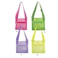 thumbnail image 3 of Advancent Bolsa de malla de playa, juguete de gran capacidad, concha para niños, correas de transporte, cesta de almacenamiento, bolso hueco de Almacenamiento y organización del hogar Púrpura, 3 of 6