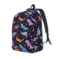 thumbnail image 1 of Easygdp Cartoon Dinosaur Mochila de Lona Resistente para Laptop, Compatible con Laptops de 15 a 17 pulgadas, Ideal para Escuela, Trabajo y Viajes-Medium, 1 of 5