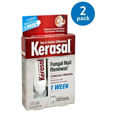 (2 Pack) Kerasal nail Fungal Nail Renewal Treatment, .33
