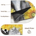 thumbnail image 5 of Farm Cow Sunflower Large Area Rugs 6x9 ft Country Farmhouse Yellow Flower Abstract Black Checkered Washable Rug Non Slip Indoor Carpet Absorbent Floor Mat for Living Room Bedroom Dining Room, 5 of 9