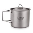 thumbnail image 2 of Aomiun Ultralight Titanium Cup Outdoor Portable 2PCS Cup Set 300ml 650ml Camping Picnic Taza de agua Aomiun Copa de titanio, 2 of 7