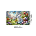 thumbnail image 2 of Easter Bunny Print Doormat for Men Women 23.6X15.7 Inch Outdoor Decorative Polyester Mat, 2 of 7