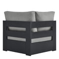 thumbnail image 3 of Tahoe Outdoor Patio Powder-Coated Aluminum Modular Corner Chair in Gray Gray, 3 of 8