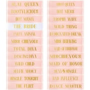 JellyArch 24 Pcs Bride Sash Bachelorette Party Bridesmaid Set Bridal Team Sash Bachelorette Party Bridal Shower Decorations Bride Gifts for Bridesmaids Maid of Honor (White Rose Gold) ALT1