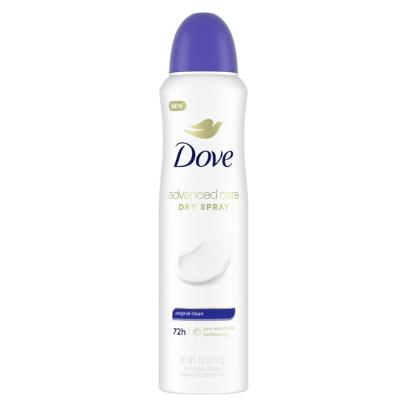 Dove Advanced Care Long Lasting Women's Antiperspirant Deodorant Dry Spray, Original Clean, 3.8 oz