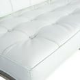 thumbnail image 7 of LeisureMod Bellefonte Modern White Leather Tufted Accent Chair & Ottoman, 7 of 7