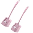 thumbnail image 2 of Monstrate Juego de escobillas de baño de doble cara, 2 uds., accesorios de baño que ahorran trabajo, cepillo de limpieza de esquinas, cepillos de mango Suministros de limpieza para el hogar Rosa Monstrate HA081639-03, 2 of 6