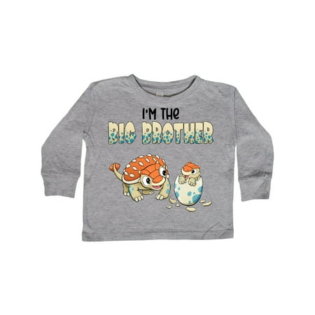 

Inktastic I m the Big Brother Ankylosaurus Bros Gift Toddler Boy Girl Long Sleeve T-Shirt