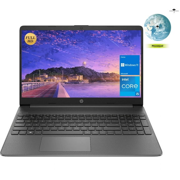 HP 15.6 FHD Newest Flagship Business Laptop, Intel 4-Core i3-1215U up to 4.4GHz, 8GB RAM, 256GB NVMe SSD, Intel UHD Graphics, Fast Charge, Numpad, Bluetooth, Wi-Fi, HDMI, Windows 11,w/GM Accessory