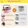 thumbnail image 4 of Unicorn Print Front Bike Basket for Girls, 4L Children's Handlebar Bag with Transparent Waterproof Cover & Detachable Strap, Pink, 4 of 8