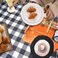 thumbnail image 4 of Checkered Tablecloth Plaid Tablecloth Fall Harvest Pumpkin Decor - Fall Table Cover for Thanksgiving Party Gifts or Everyday Use - 60"x84" Oblong Rectangle, 4 of 6