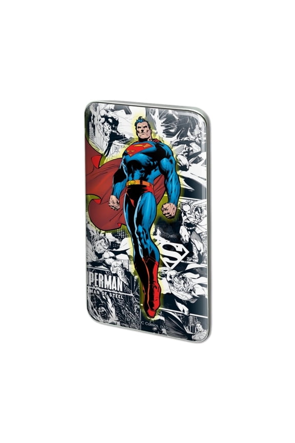 Superman Glowing Aura Metal Rectangle Lapel Hat Pin Tie Tack Pinback