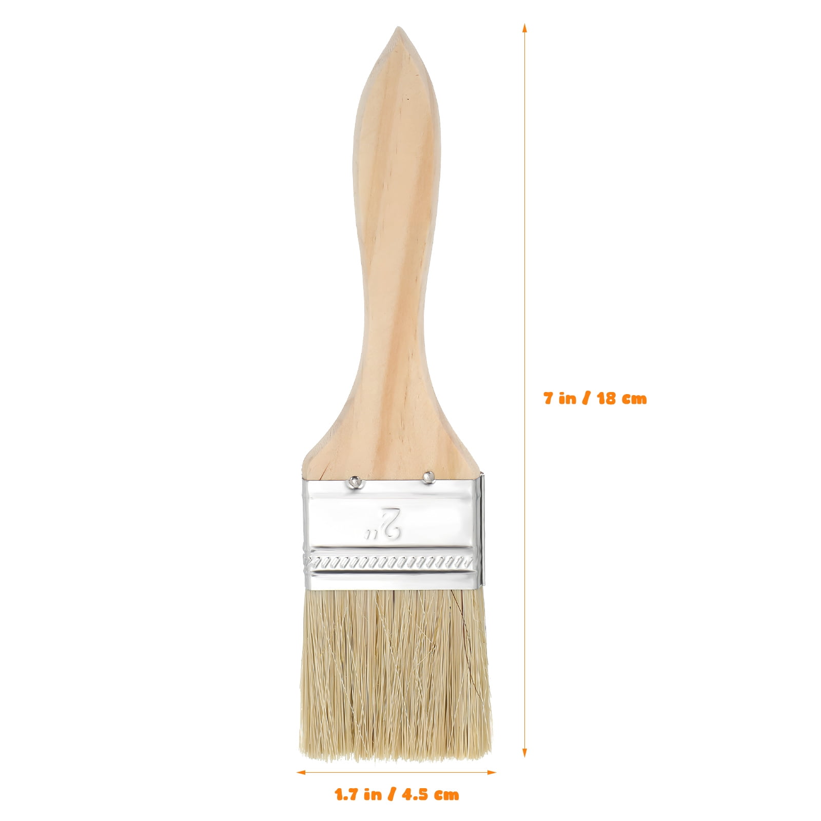 OUNONA 30-Piece Professional Flat Paint Brush Set for Walls and Wood with Comfortable Wooden Handles for Easy Grip
