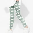 thumbnail image 4 of Lenpel Girls' Leggings High Waisted Full Length Heart Printed Full Length Stretchy Yoga Pants 3-8 Y Workout Tights, 4 of 5