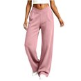 thumbnail image 6 of AherBiu Yoga Pants for Women Crossover Waisted Straight Wide Leg Baggy Loose Fitted Athletic Workout Pants with Pockets, 6 of 7