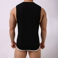 thumbnail image 2 of Mens Tank Top Beach Sports And Fitness Undershirt With Large Cuffs Sexy Undershirt Top Vest, 2 of 9