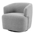 thumbnail image 6 of JURANYAZHU 30 inch Swivel Barrel Chair, Upholstered in Soft Chenille Fabric for Living Room, Bedroom, or Office Accent Seating,Gray, 6 of 9
