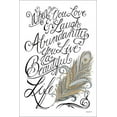 thumbnail image 3 of Gango Home Décor Traditional What if I Fail?, Live a Beautiful Life, & Happiness is a Direction by Deb Strain (Ready to Hang); Three 8x18in Brown Framed Prints, 3 of 6