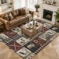 thumbnail image 3 of Farm Patchwork Washable Area Rug 8 x 10 ft Country Farmhouse Duck Sheep Rooster Flowers Gingham Soft Non‑Slip Rugs Stain Repellent Indoor Mats for Open Concept Home, Dining Space, Basement Lounge, 3 of 9