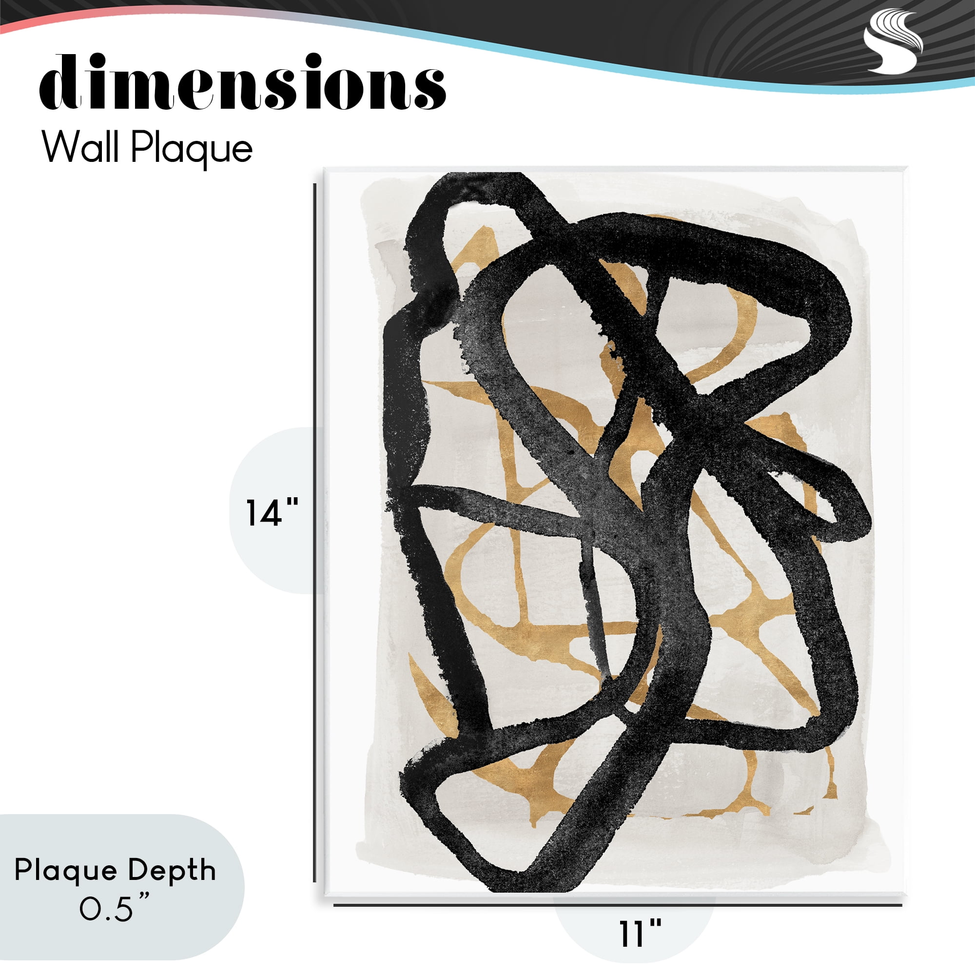 Stupell Industries Expressive Hindsight in Black Wall Plaque Art, design by Lucille Price