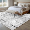thumbnail image 4 of Rectangle Area Rugs 5 x 7 Ft, White Dandelion Non-Slip Residential Carpet, Spring Flowers Plants Vintage Gray Wood Indoor Crawling Mats Runner Rugs for Living Room/Dining Room/Bedroom, 4 of 8