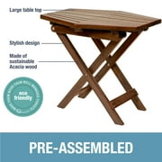CleverMade Tamarack Outdoor Wood Folding Table, Cinnamon