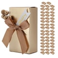 thumbnail image 2 of 50 cajas de regalo de papel para recuerdos de boda, dulces, recuerdos, con lazo dorado., 2 of 14