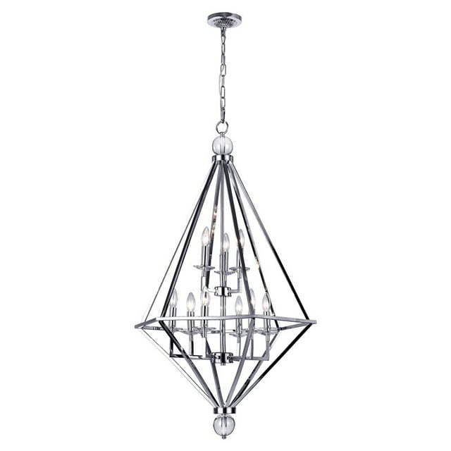 CWI Lighting Calista Lustre 9 Lumières avec Finition Chromée