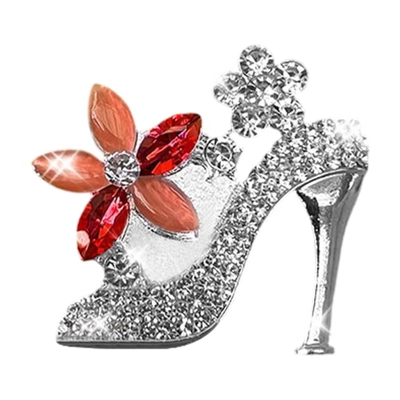 Car Decorations for Women Bling High Heel Vent Clip Flower Car Accessories Gift for Girlfriend Car Charm Accessories