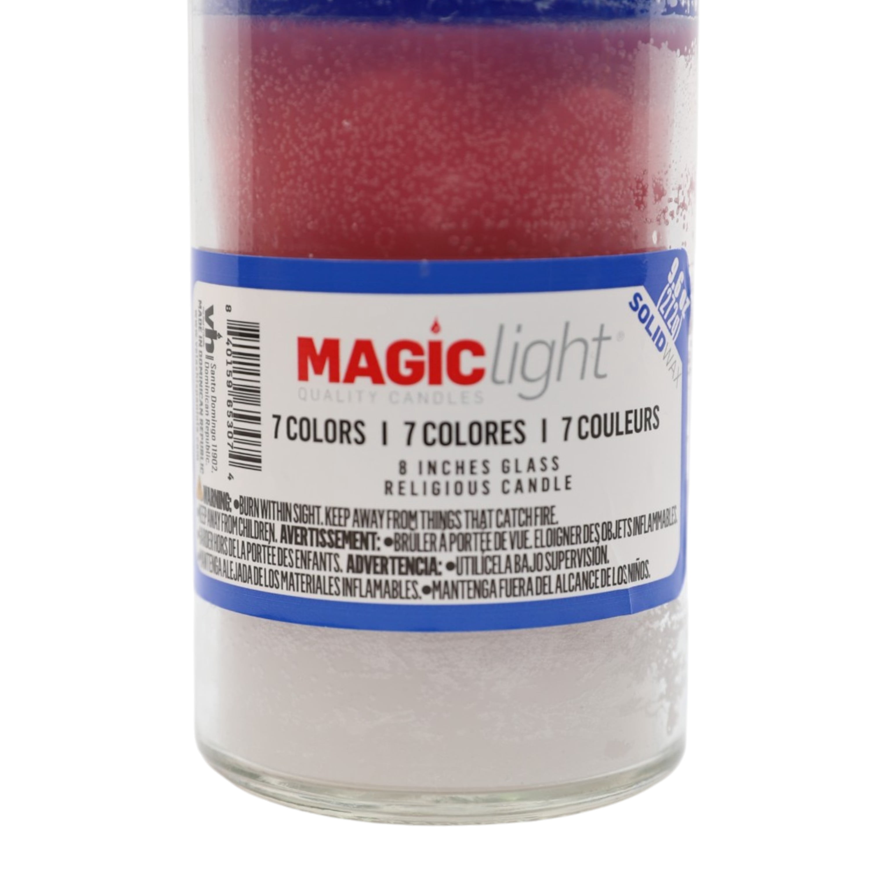 (4 pack) MagicLight Religious Candles 9.6 oz - Clear Powers Glass Jar, Unscented Wax